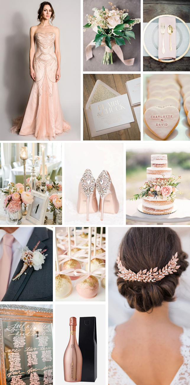 Rose gold blush wedding inspiration